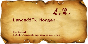 Lancsák Morgan névjegykártya